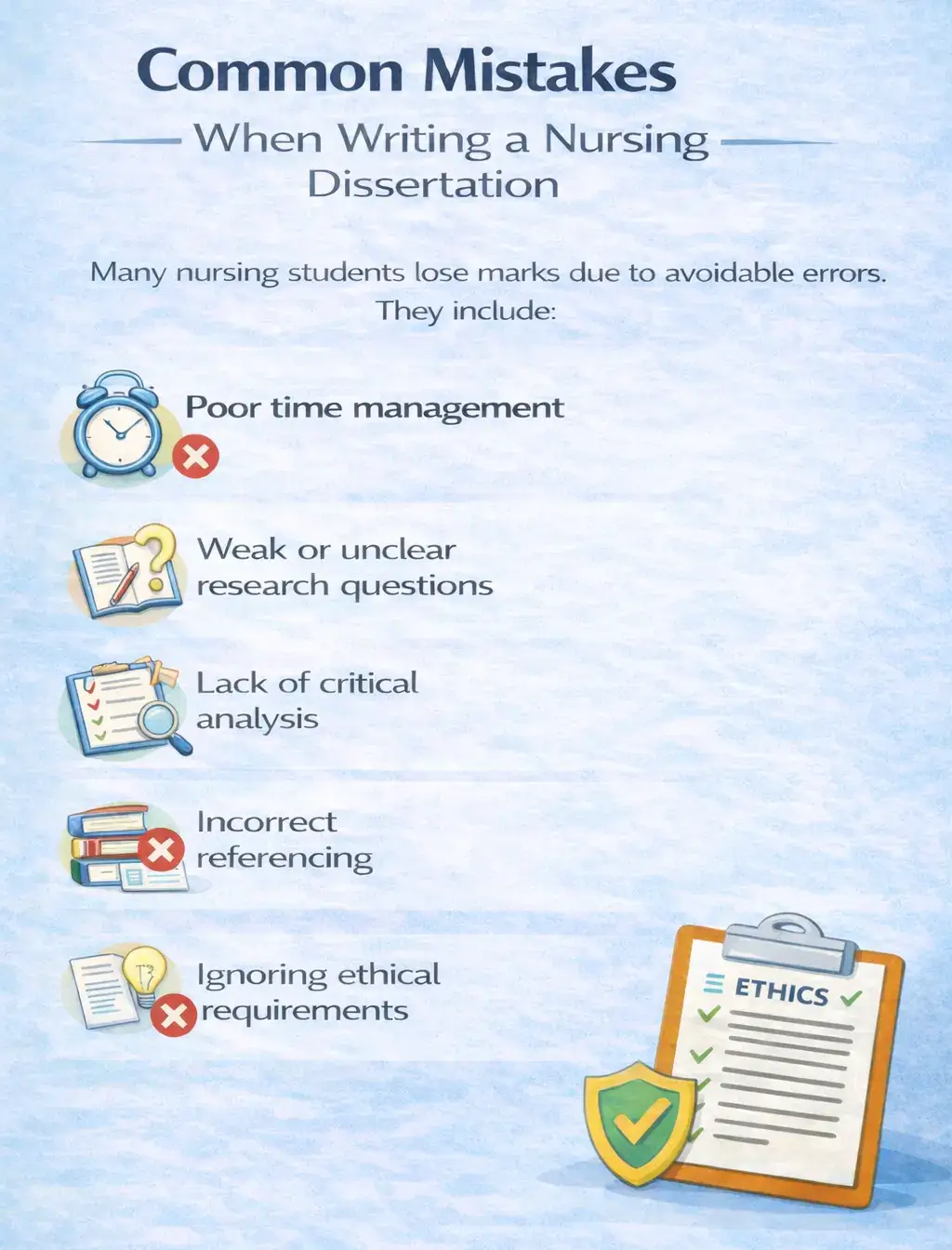 Common Mistakes When Writing a Nursing Dissertation