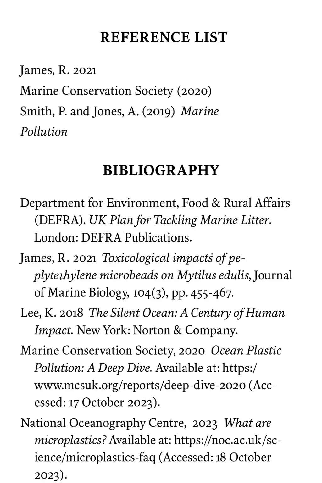 A Detailed Comparative Example