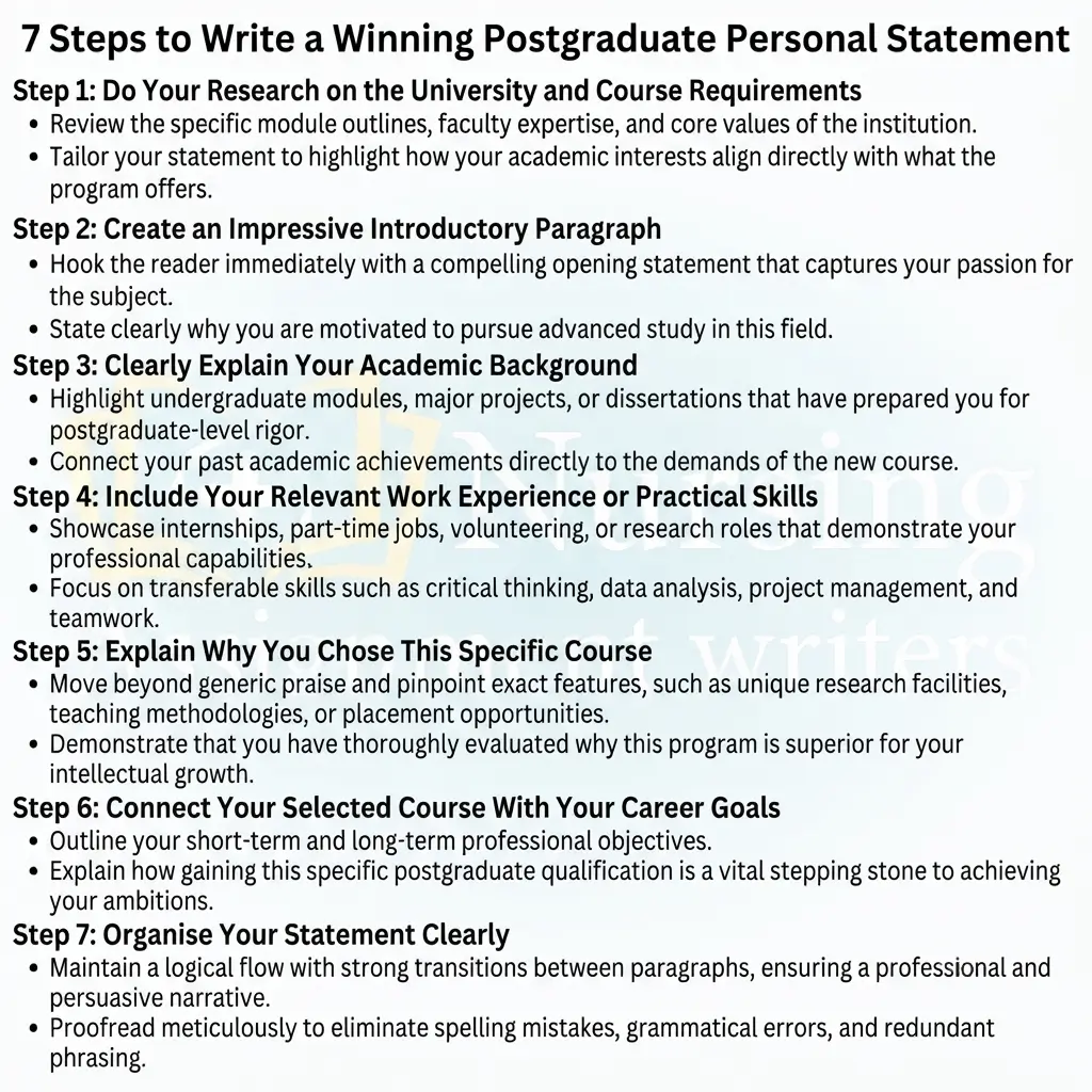 7 Steps to Write a Winning Postgraduate Personal Statement